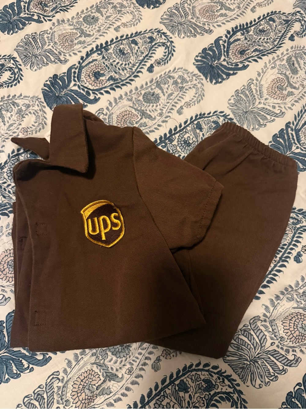 Brown Kids Costume Set - Official Delivery Uniform Style